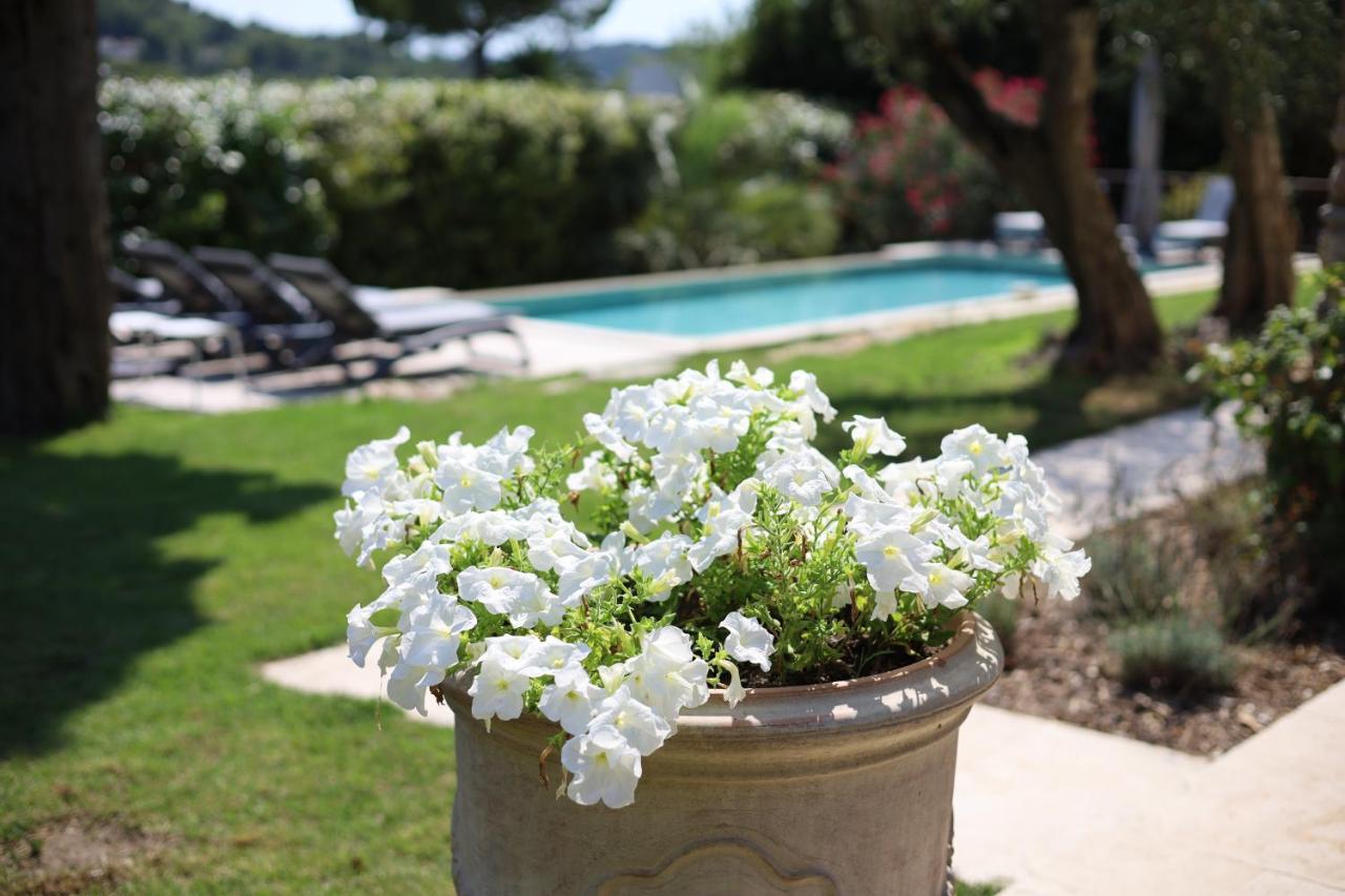 L'Elegante Bastide En Pierre Avec Vue Sur Le Vieux Village De Mougins Dış mekan fotoğraf